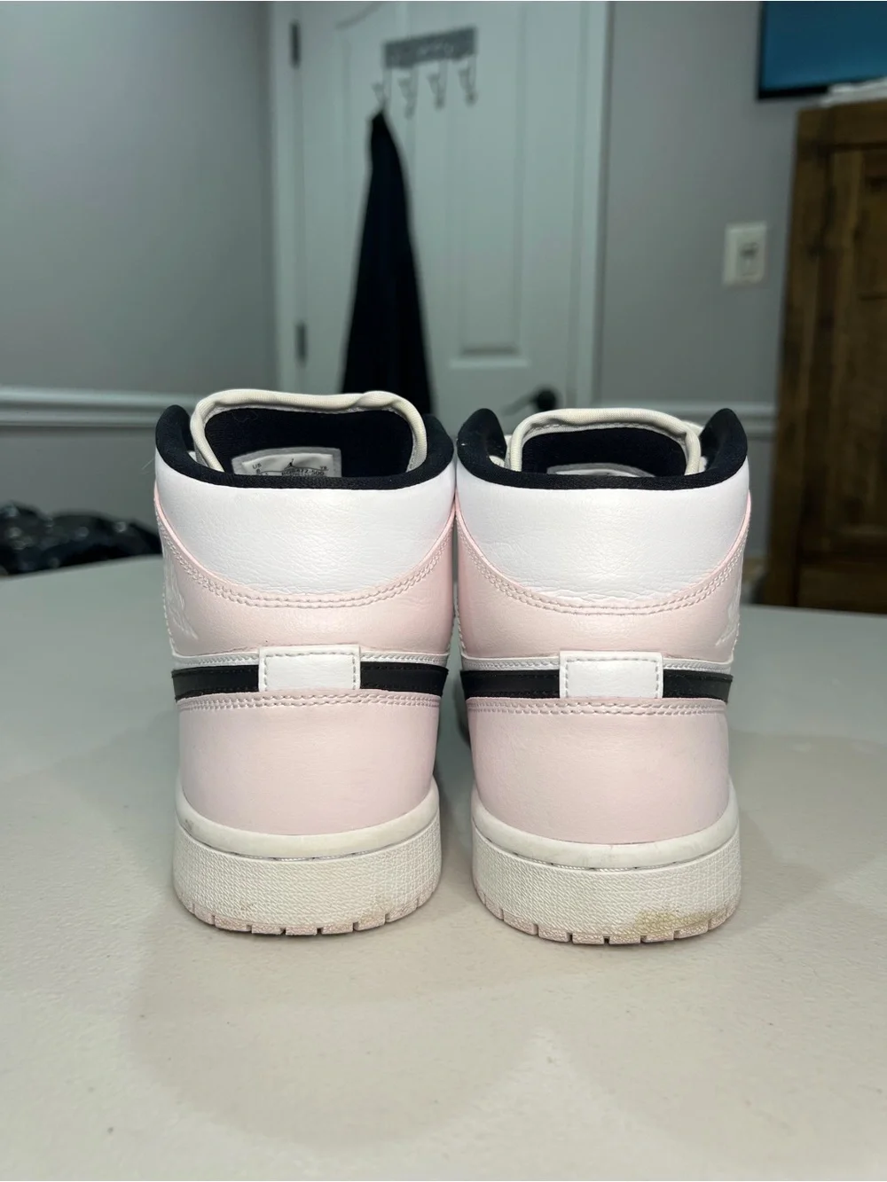 Jordan Mid-Top Sneakers in Pink, White & Black for Women